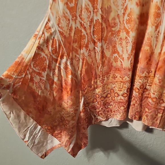 ONE WORLD Orange Asymmetrical Embellished Tunic - Picture 5 of 6